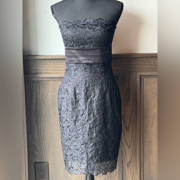 Jessica Simpson Dresses & Skirts - Jessica Simpson silk floral embroidered black whimsigoth dress size 4